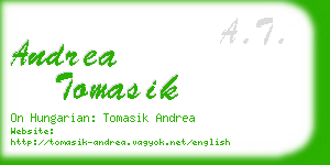 andrea tomasik business card